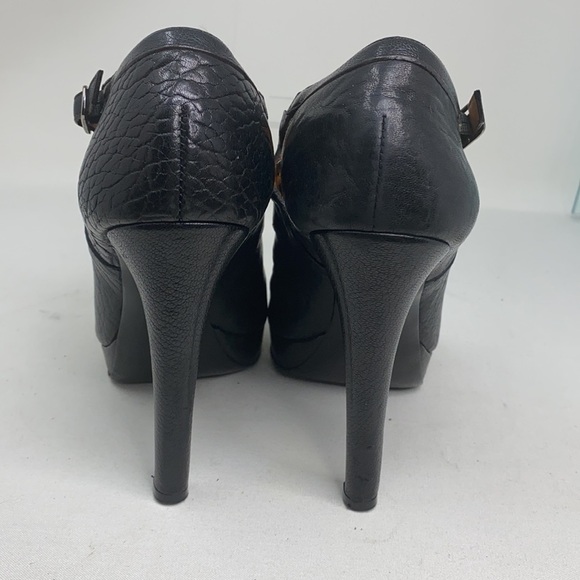 Givenchy 39 Black Leather Peep toe Platform Heel - Picture 9 of 16